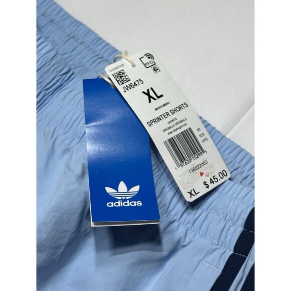Adidas Originals Sprinter Shorts Clear Sky Night Indi Stripes JW6475 Mens XL NWT - Picture 7 of 11